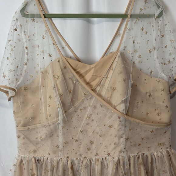 Unique Vintage Peach Midi Dress - Picture 5 of 10